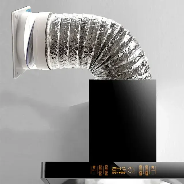 80–200 mm Ventilatorrohr Aluminium-Lüftungsschlauch Flexibler Abluftkanal für Badezimmer 2