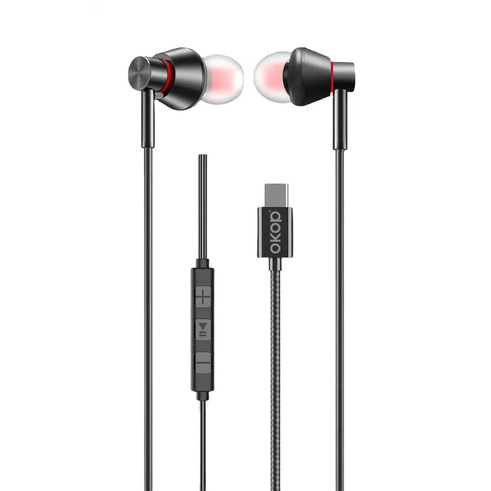 KP-236 - In-Ear Wired Headphones USB-C Universal For 2