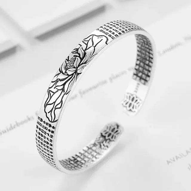 Sterling Silver Mantra Bracelet 3