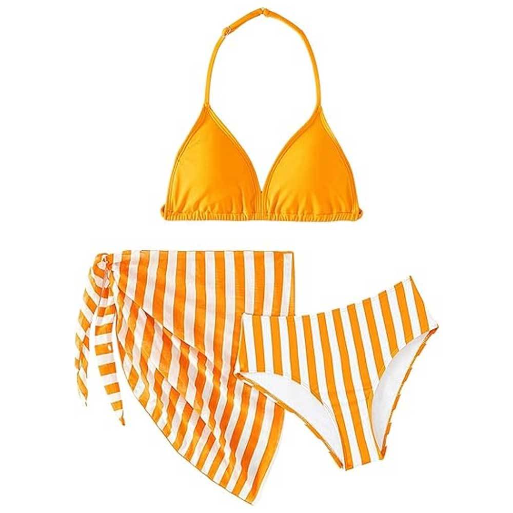 Three-Piece Seamless High-Rise Bikini Set