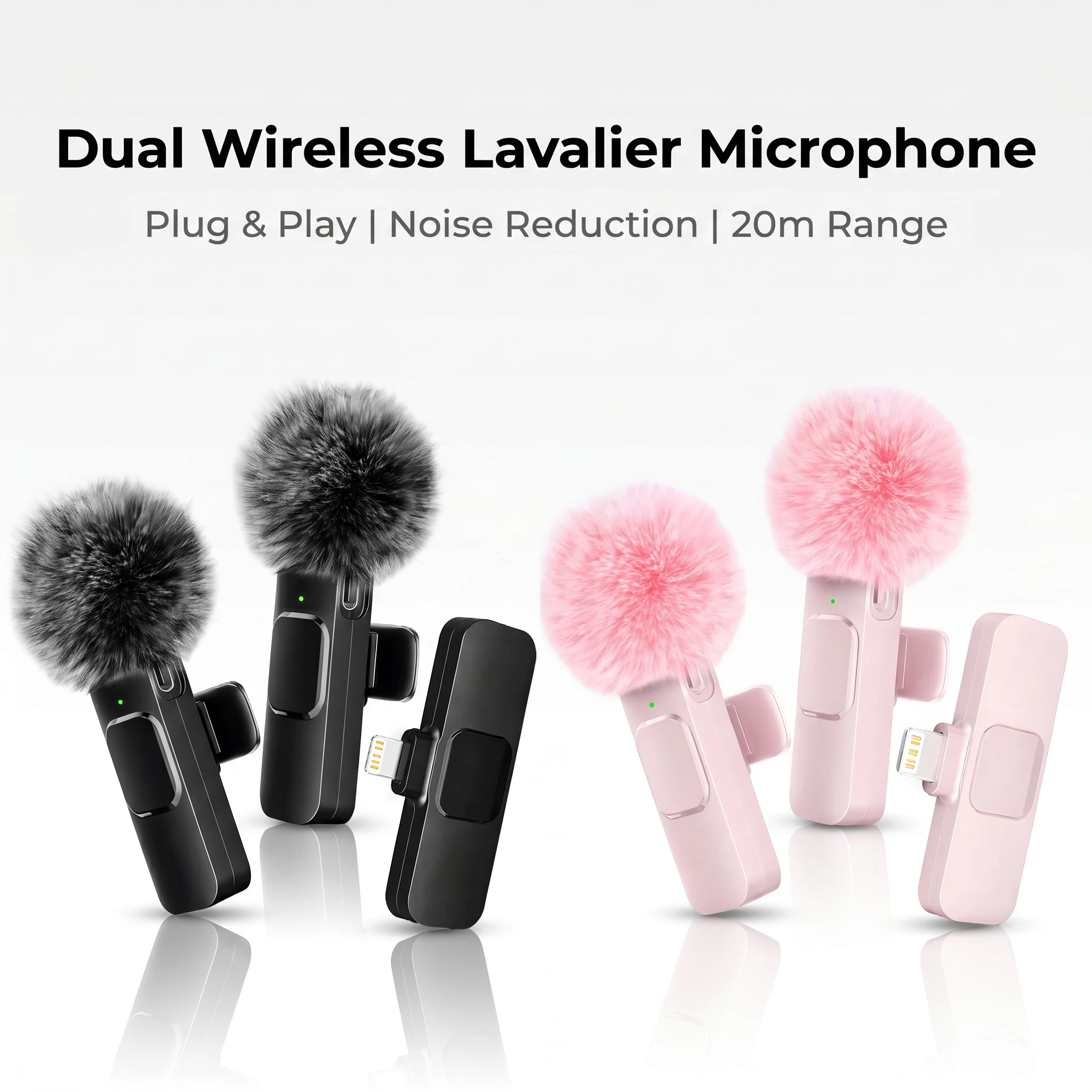 Wireless Mini Clip-On Microphone, Lightning 3