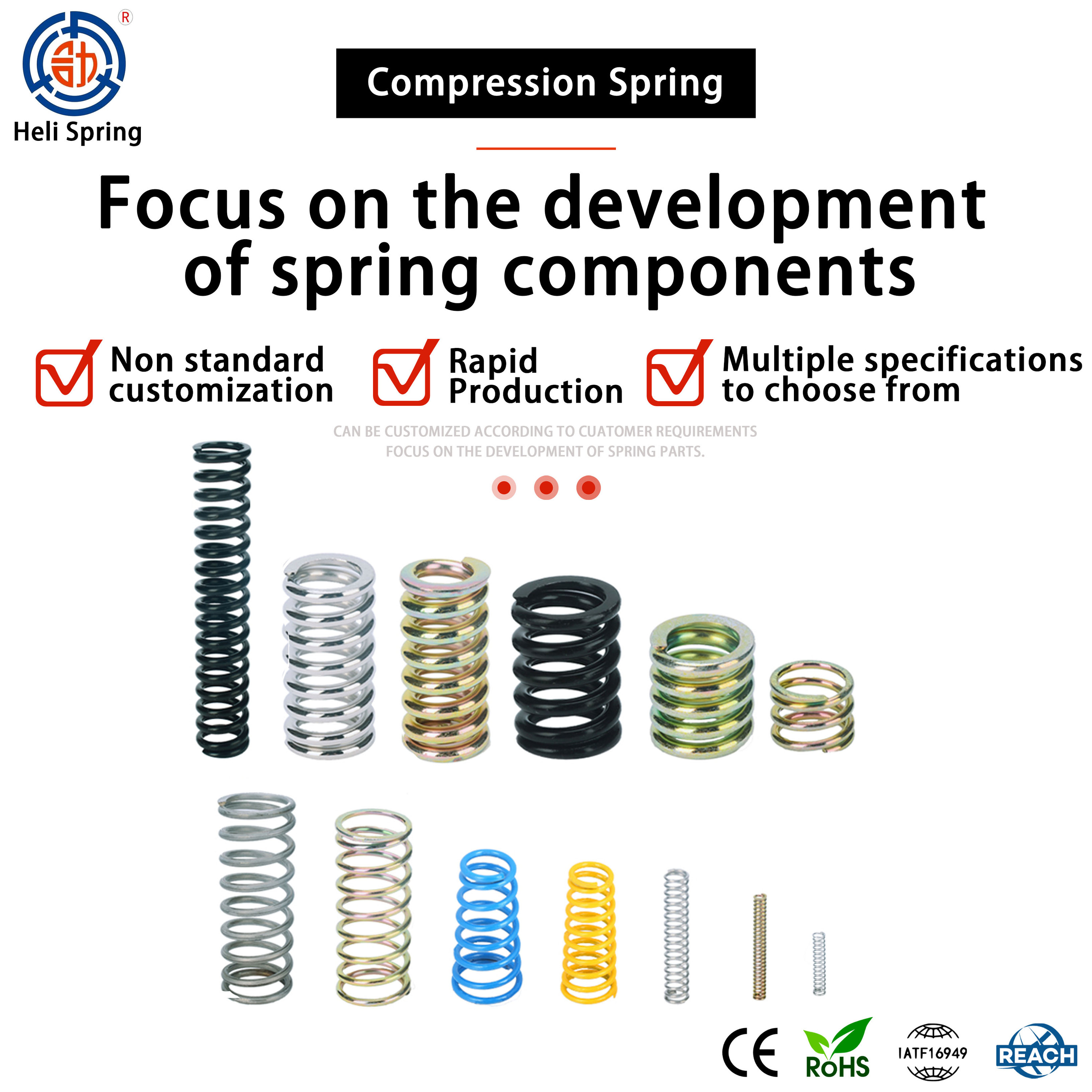 Spiral Compression Spring 75 x 16 x 3 mm 3