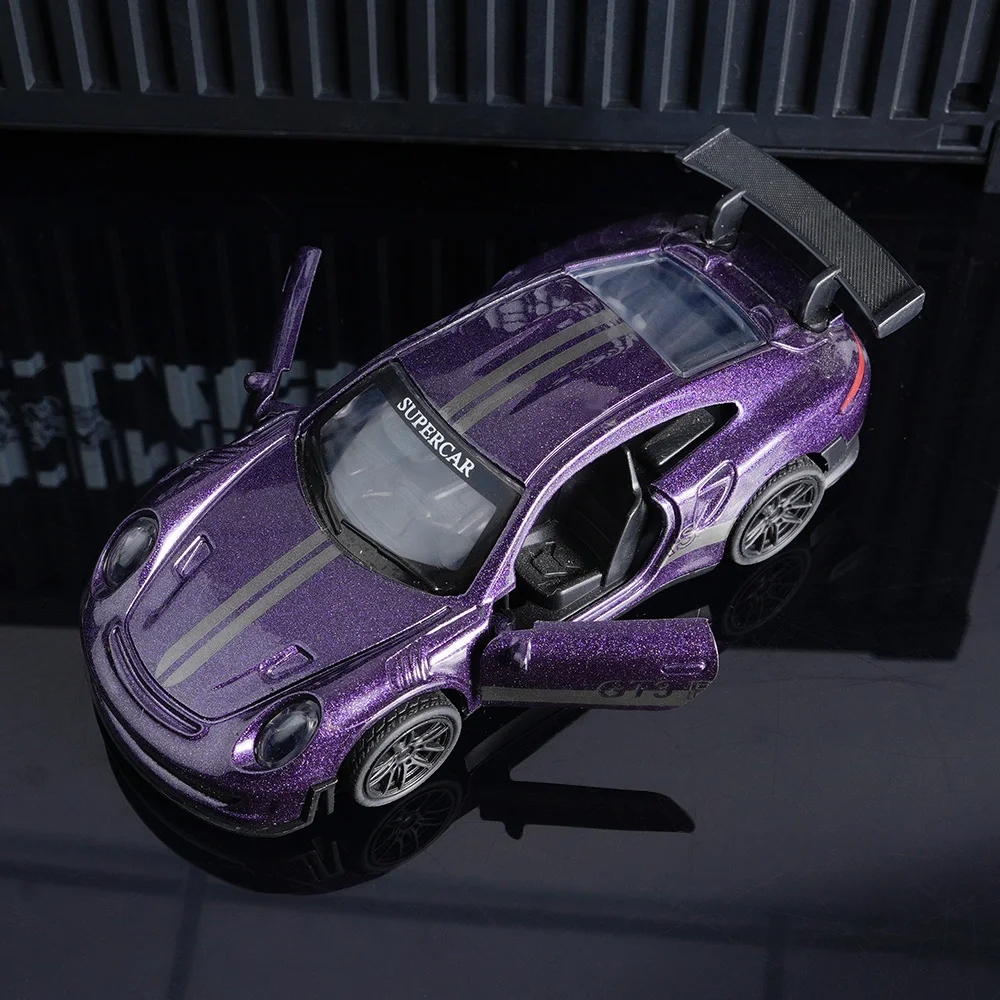 Purple Diecast Sports Car Model 11cm 4