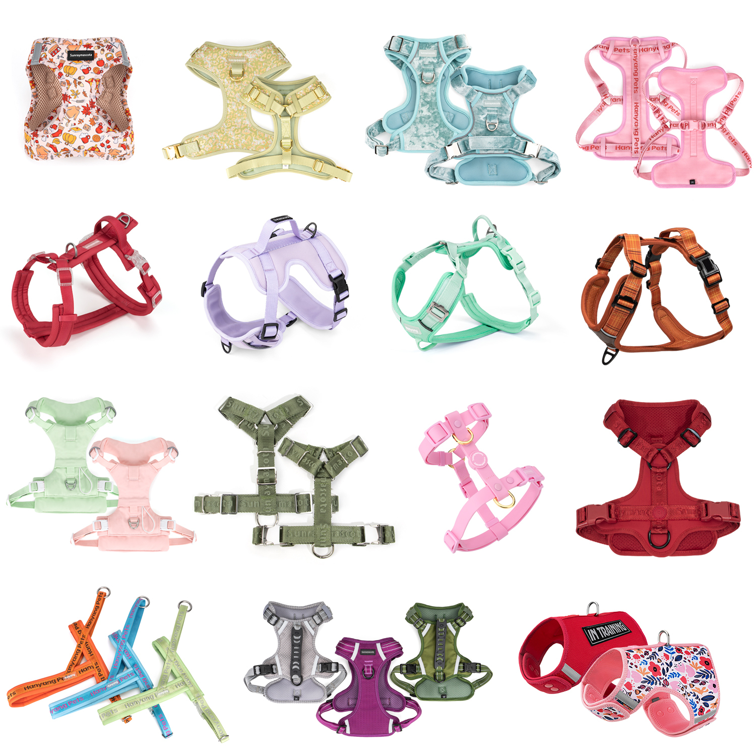 Dogs Harnesses Adjustable Dog Collars And Leashes Set 3