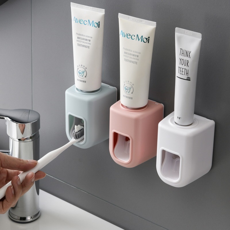 Automatic Wall-Mounted Toothpaste Dispenser Set