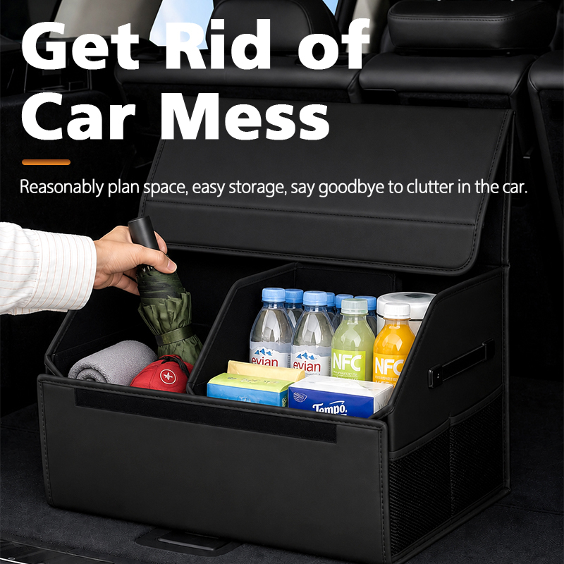 Foldable PVC Leather Car Trunk Organizer 3