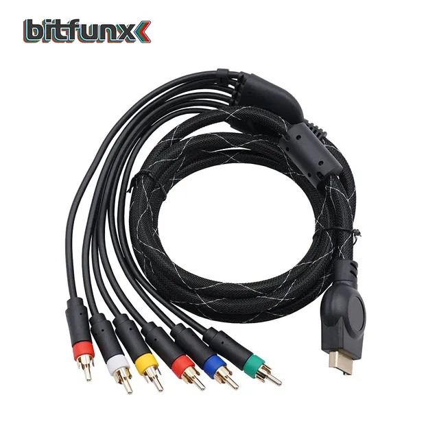 Bitfunx PS2 PS3 Komponentenkabel 1 8 m Premium-High-Resolution-Spielkabelzubehör 2
