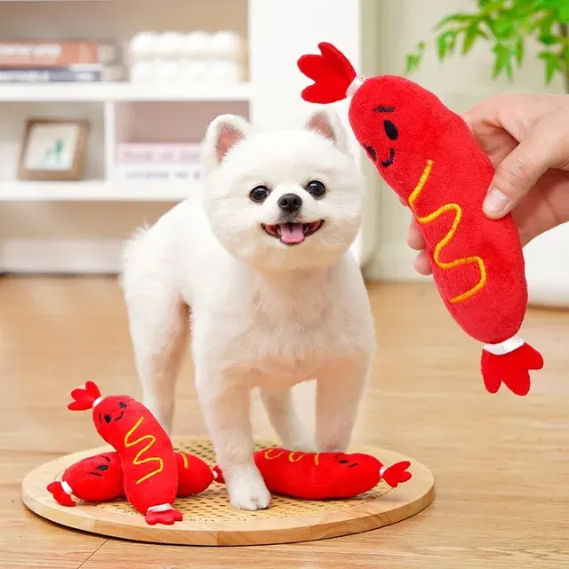 Plüsch-Hot-Dog-Hundespielzeug 3