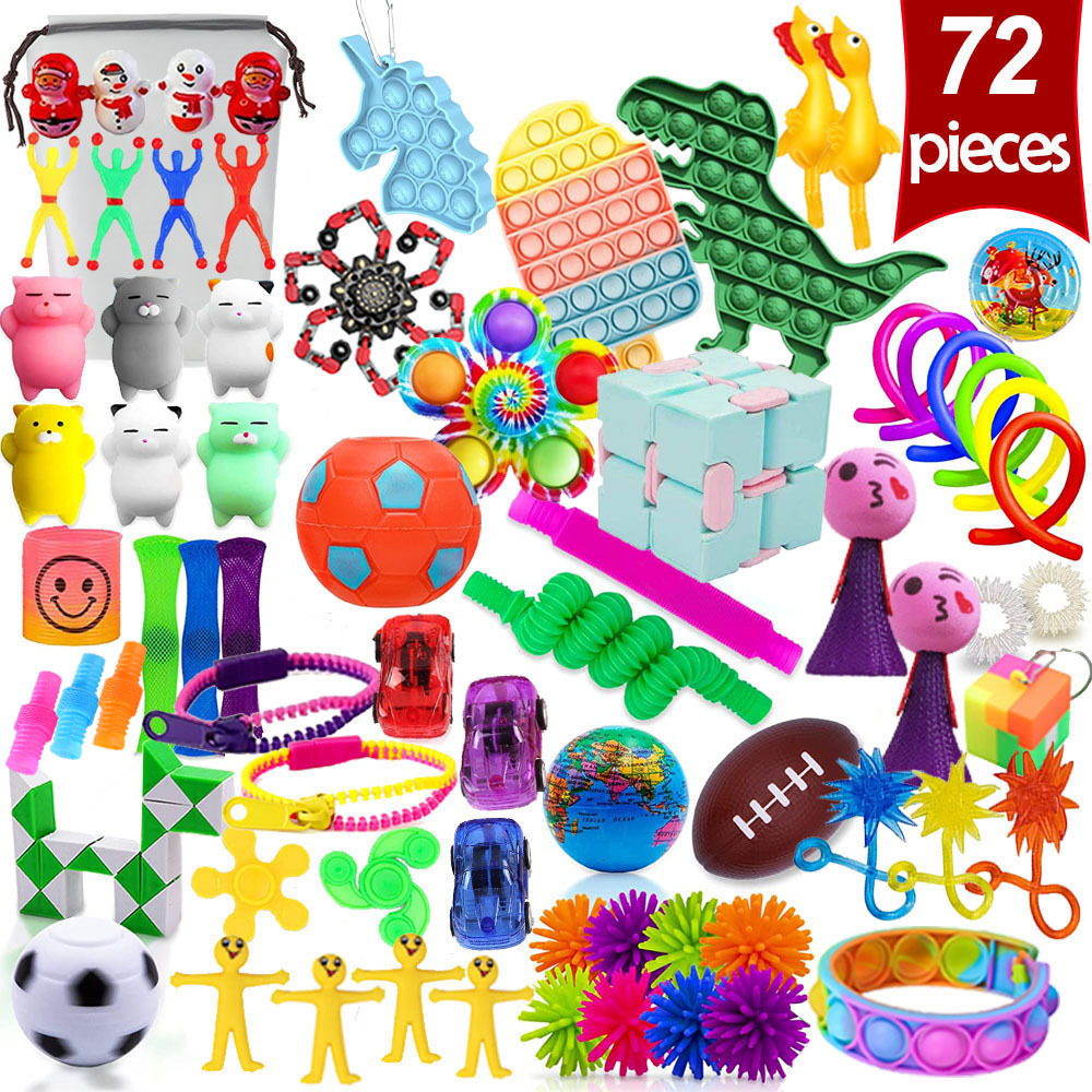 72-Piece PU Fidget Toy Set