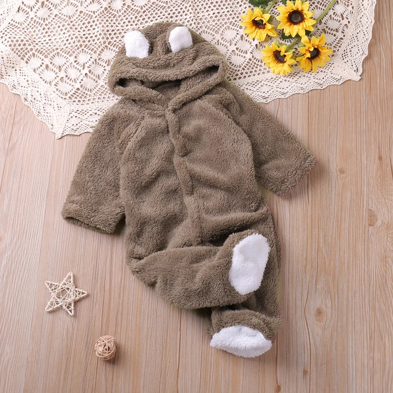 Bear Long-Sleeve Baby Romper Autumn Winter 2