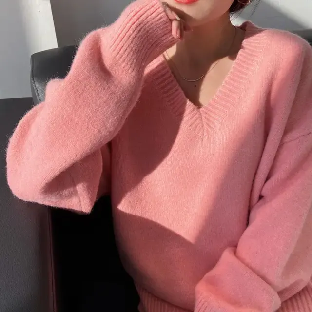 V-Ausschnitt Strickpullover 2