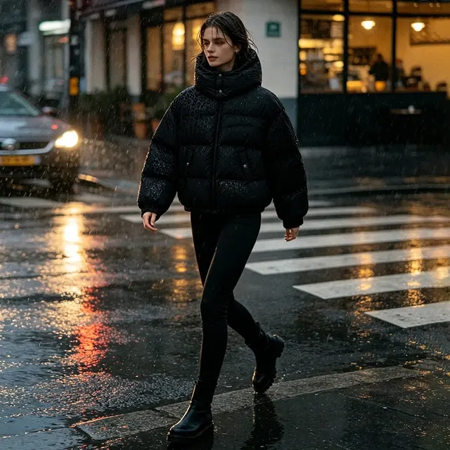 Damen-Regenmantel mit Leopardenmuster 4