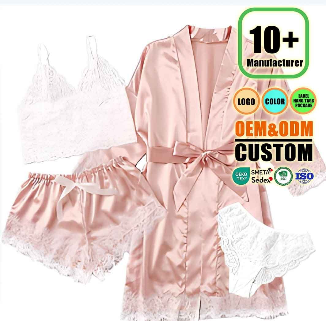 Long Sleeve Satin Pajama Set for Women