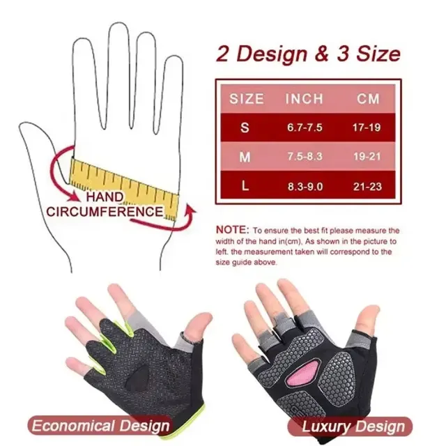 Unisex Fitness Gloves For Cycling Motorcycle Riding Half-Finger 2