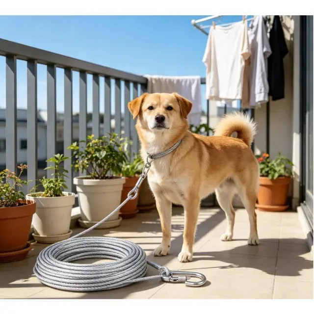 Dual-Head Stainless Steel Dog Leash 2