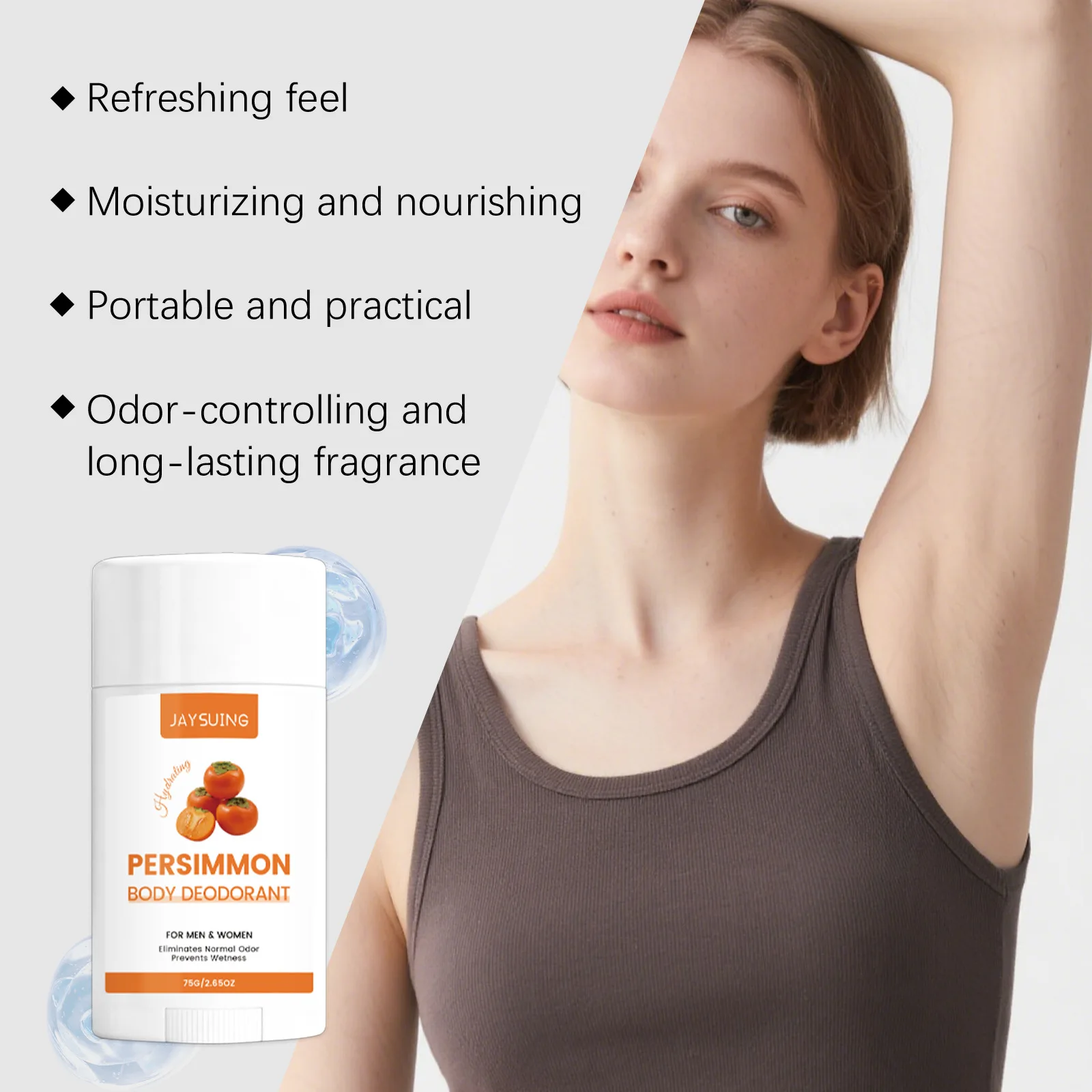 Persimmon-Duft Deodorant Stick Entfernt Körpergeruch Langanhaltende Erfrischung Reduziert 3