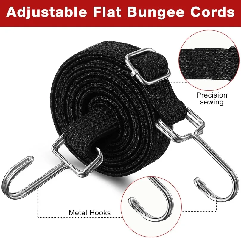 1–2 Meter Verstellbarer Gummiseil-Gürtelhaken Robuster Elastischer Langer Bungee-Sprunggurt 3