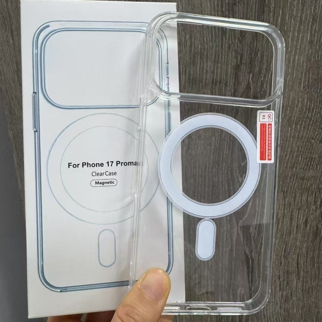 Anti-yellow Cover Transparent Magnetic Clear Case for IPhone17 2