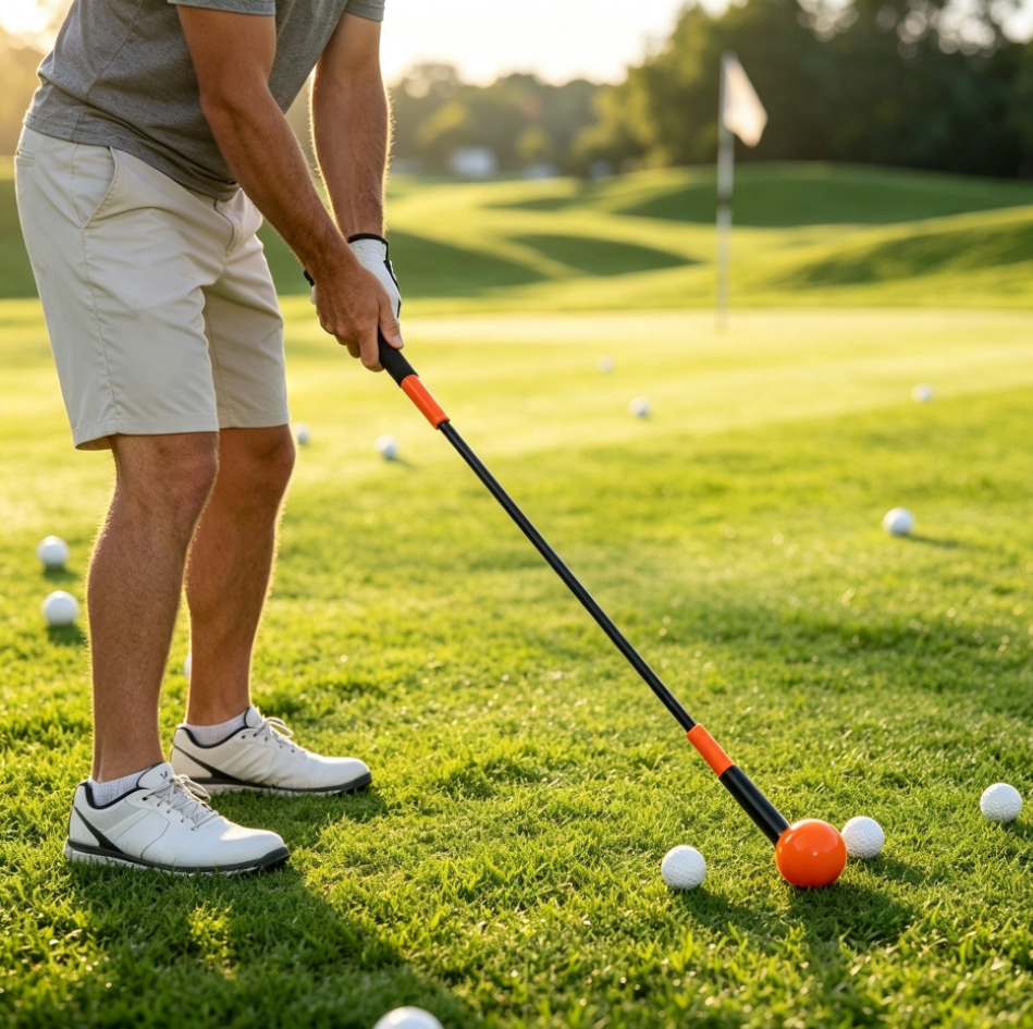Golf Tempo Swing Trainer With Grip Adjustable Weight