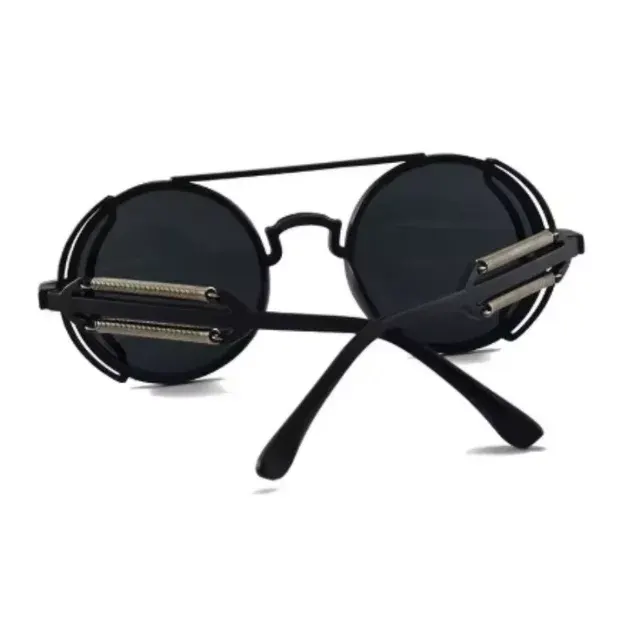Polarized Steampunk Round Metal Sunglasses 1