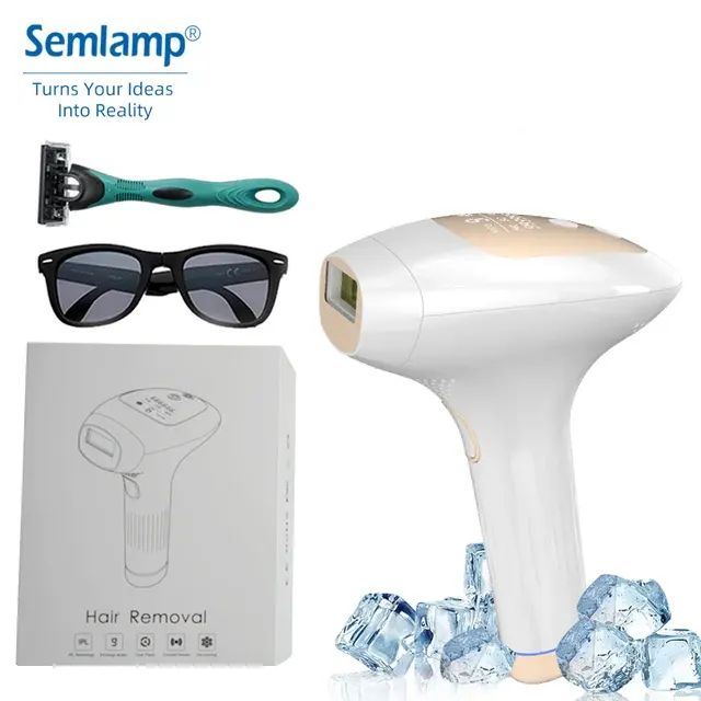 Handheld IPL Hair Removal Ice Cooling Device