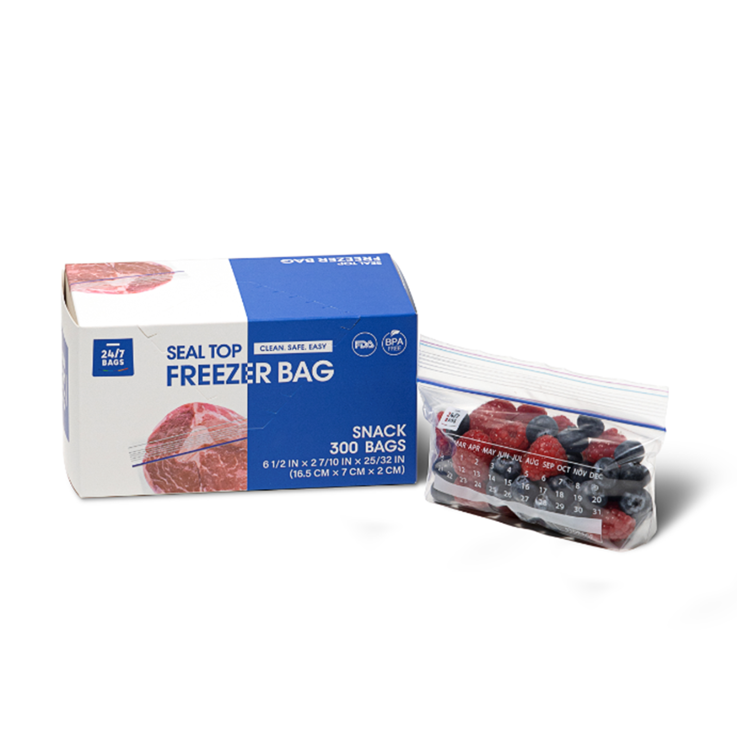 Reusable Heavy Duty Half Gallon Sized Food Storage