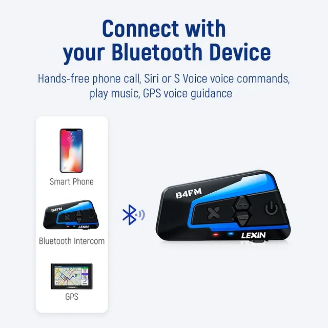 Motorcycle Bluetooth Helmet Intercom for 10 Riders 3