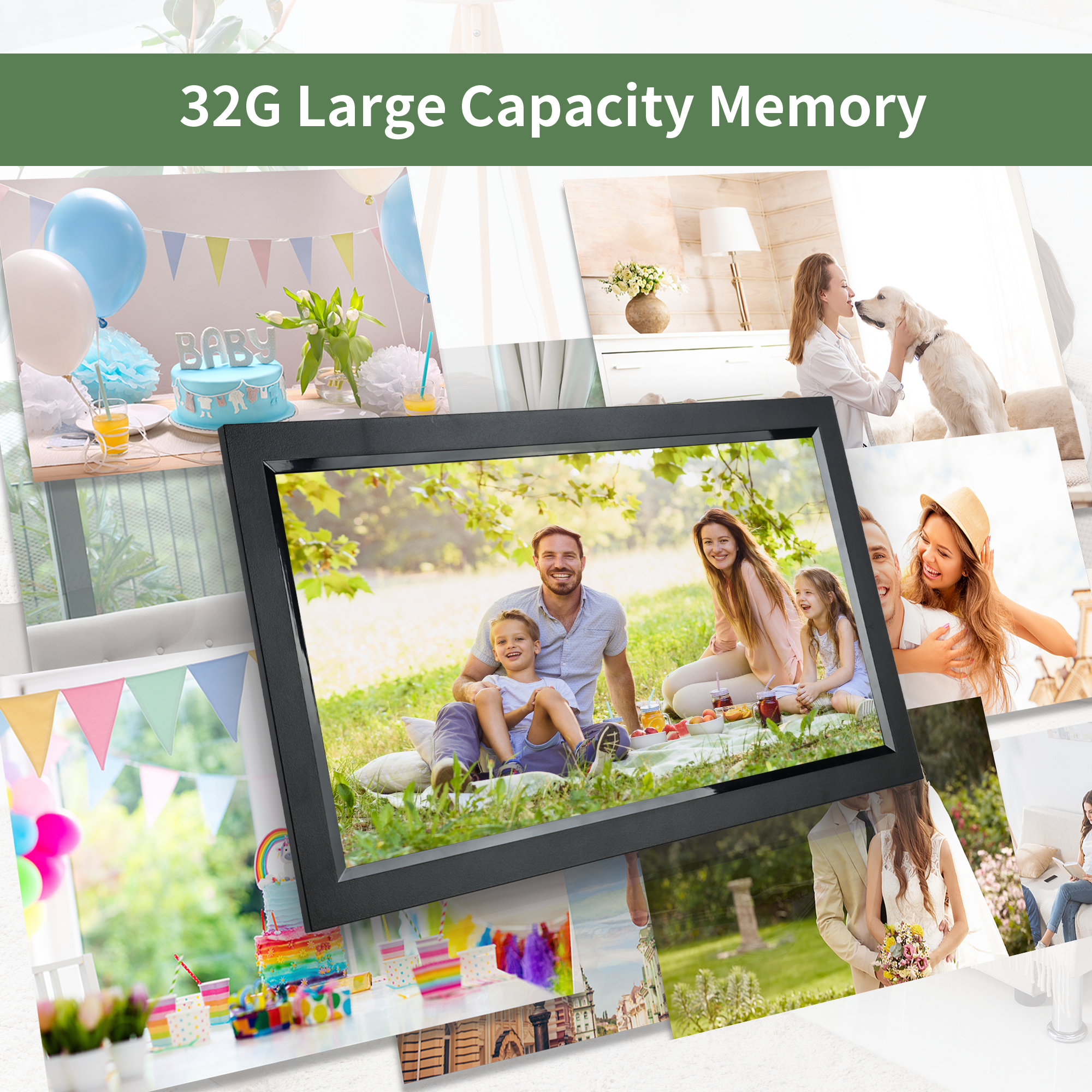 15.6 Inch Acrylic Digital Photo Frame With Touch 4