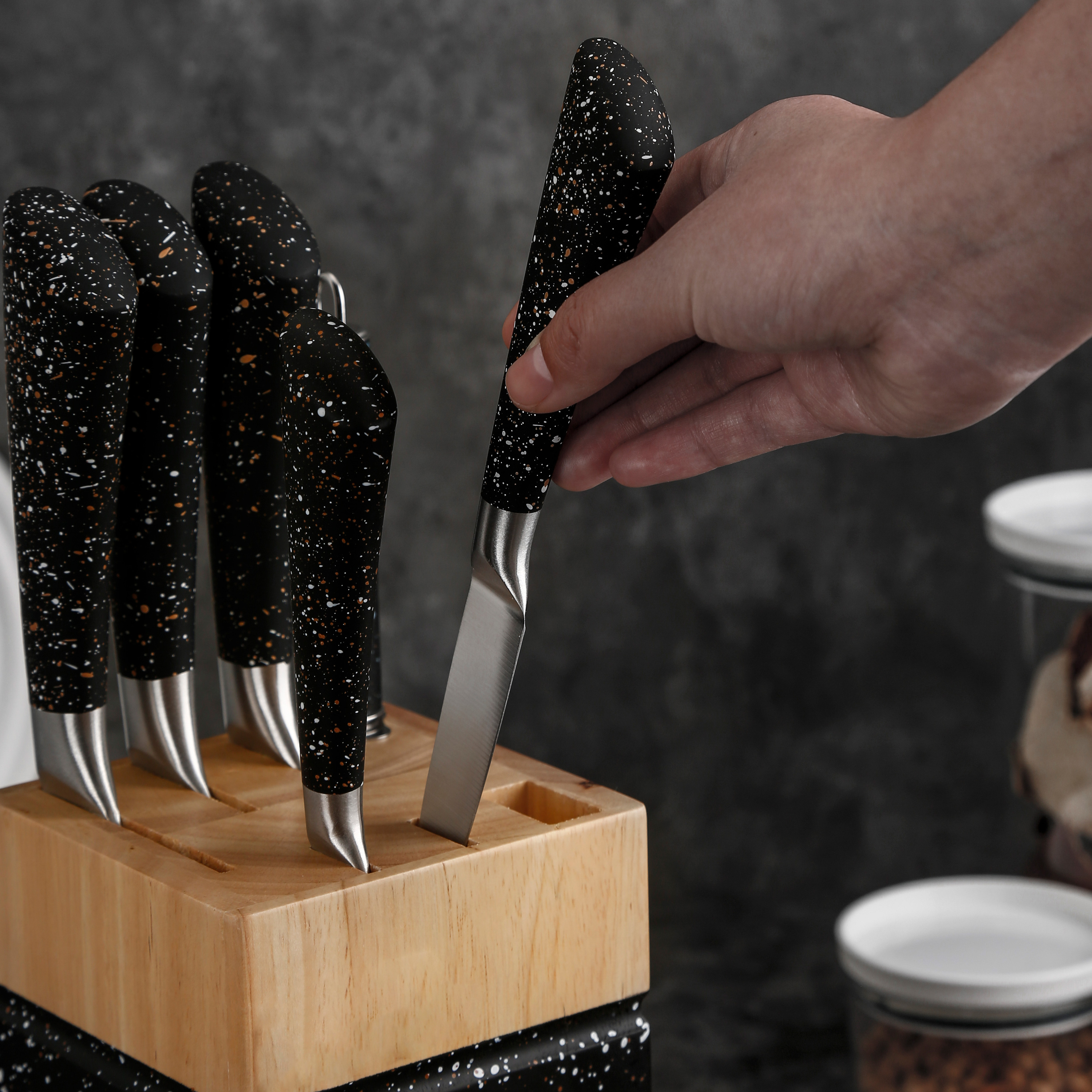 8-Piece Stainless Steel Chef Knife Set with Block 3