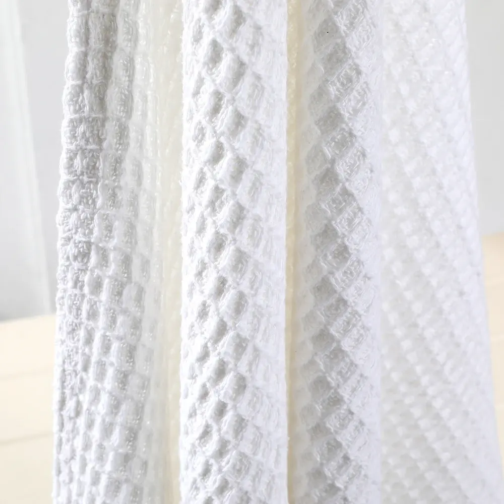 White Waffle Cotton Blanket 2