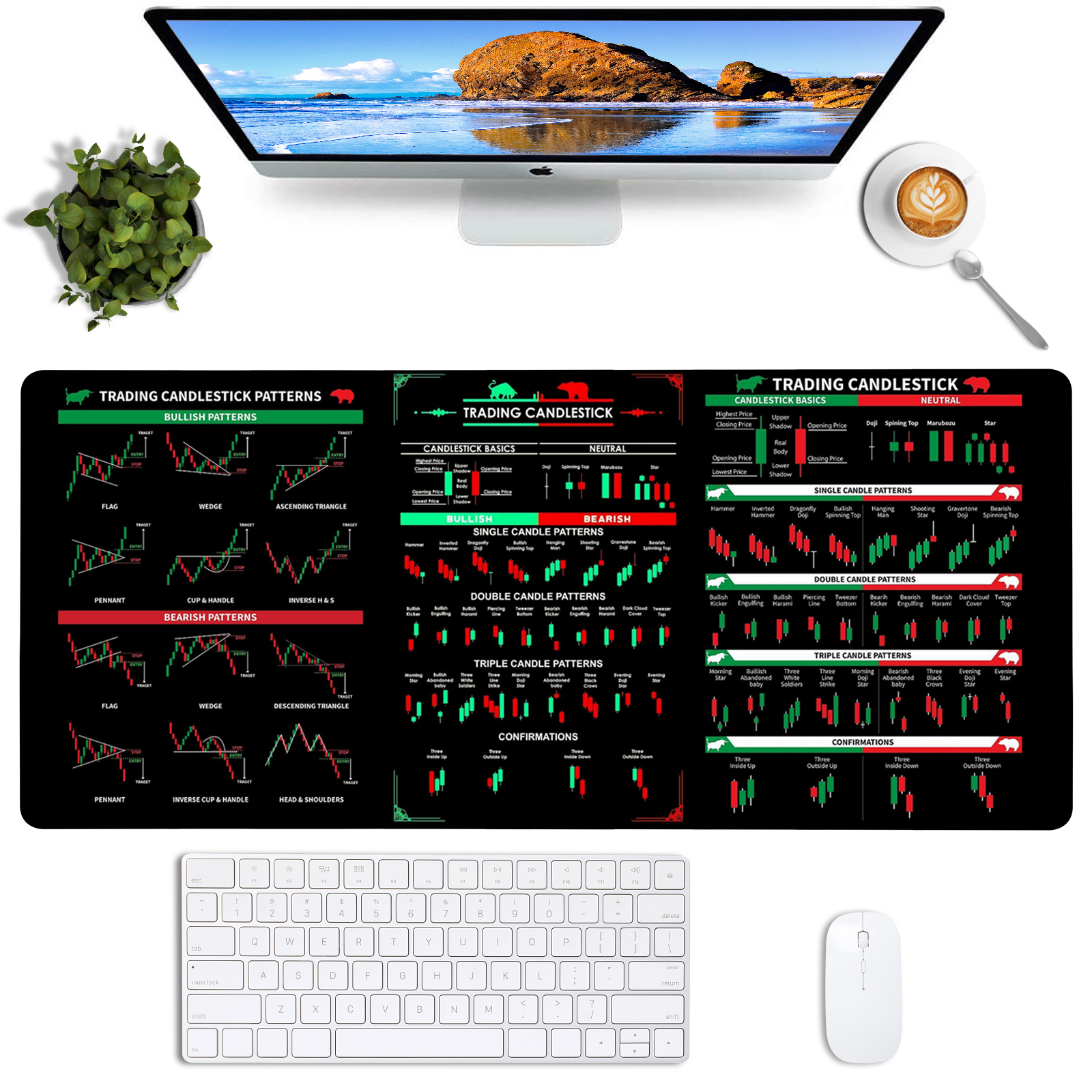 Trading Mouse Pad Printable Non-Slip Waterproof Large Durable