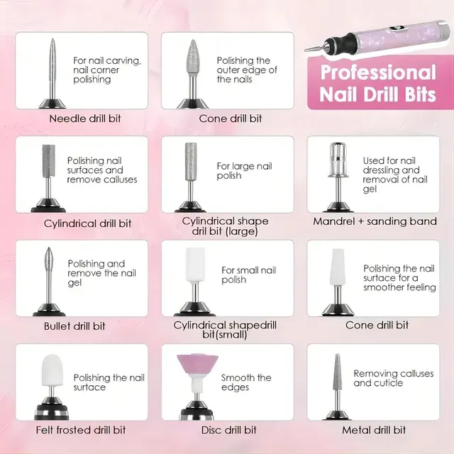 Cordless Electric Nail Drill for Acrylic Nails 4