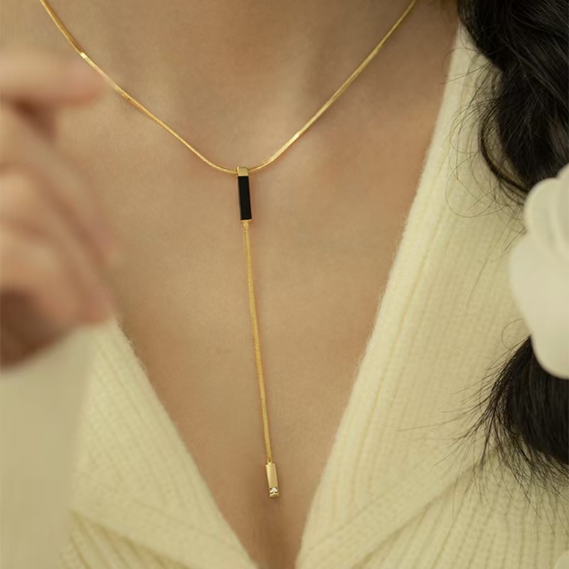 Y-Shape Stainless Steel Necklace for Women 2