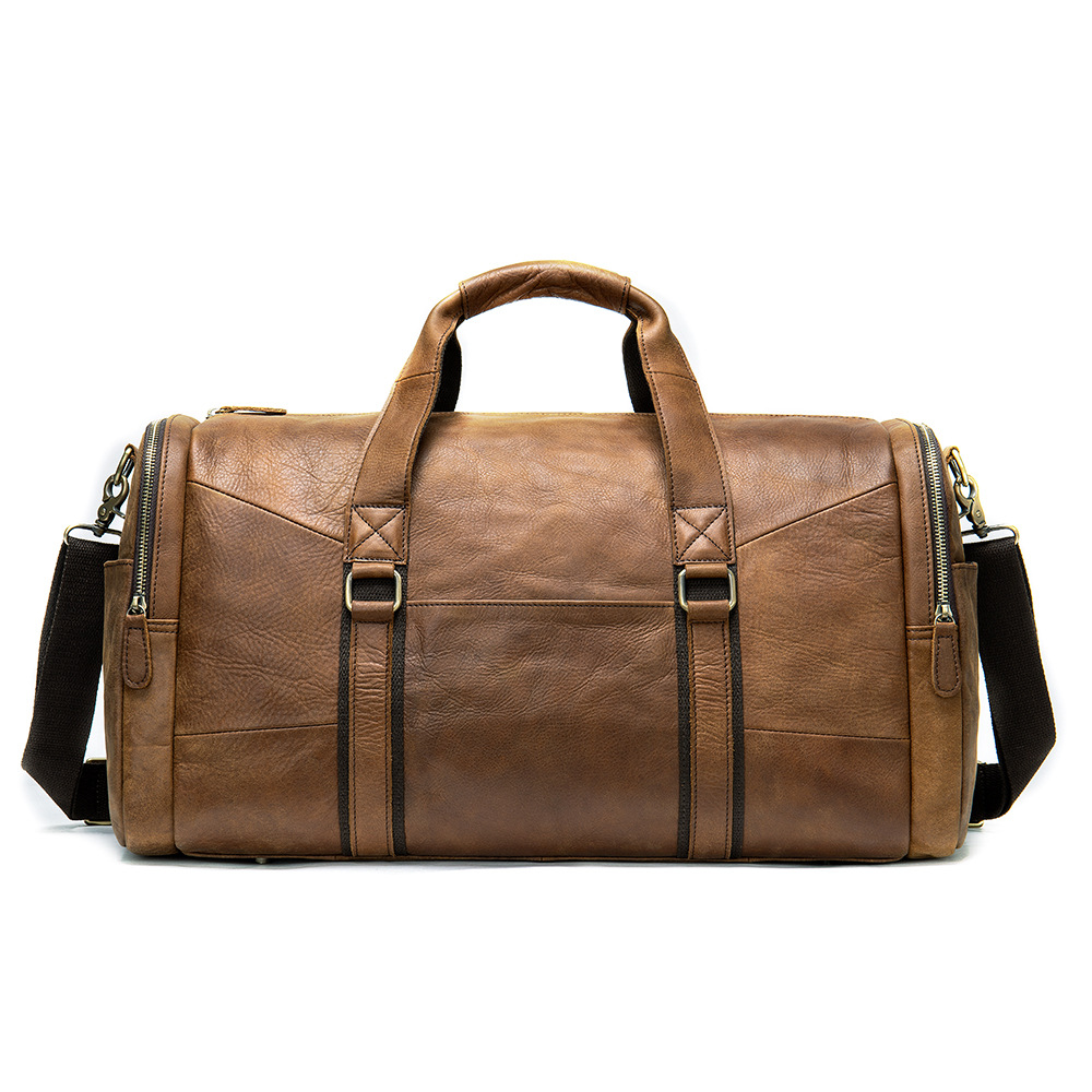Genuine Leather Men's Business Travel Handbag Layer Cowhide