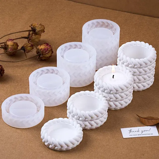 Hemp Rope Candle Silicone Mold 1