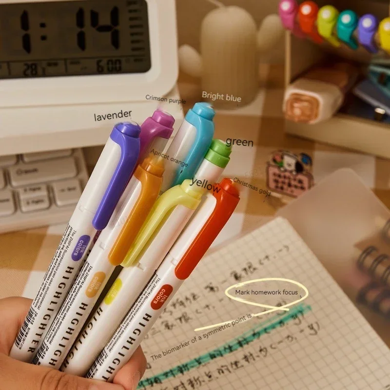 Doppelkopf-Textmarker-Set in Pastellfarben, 5 Stück 3