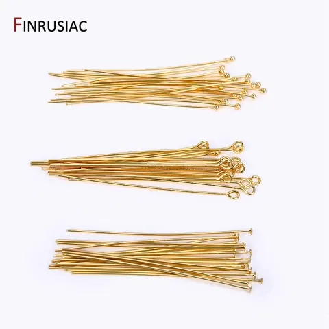 50er-Pack 18K vergoldete Messing-Augennadeln