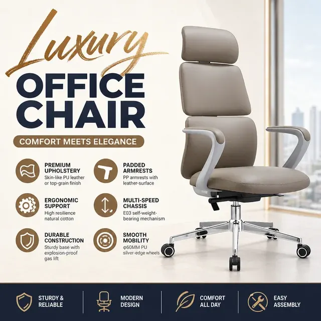 Ergonomic Leather Executive Swivel Chair 2