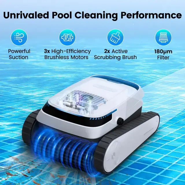AIRROBO PC10 Intelligenter Poolreinigungsroboter 5200mAh Akku Wandkletterfunktion Reinigt 2