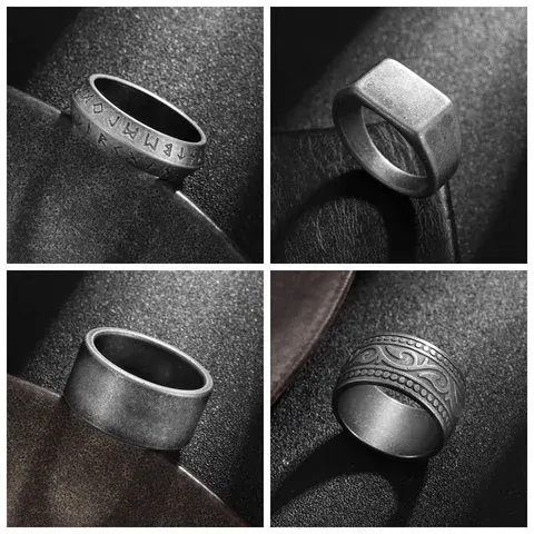 HNSP 316L Stainless Steel Viking Rune Ring