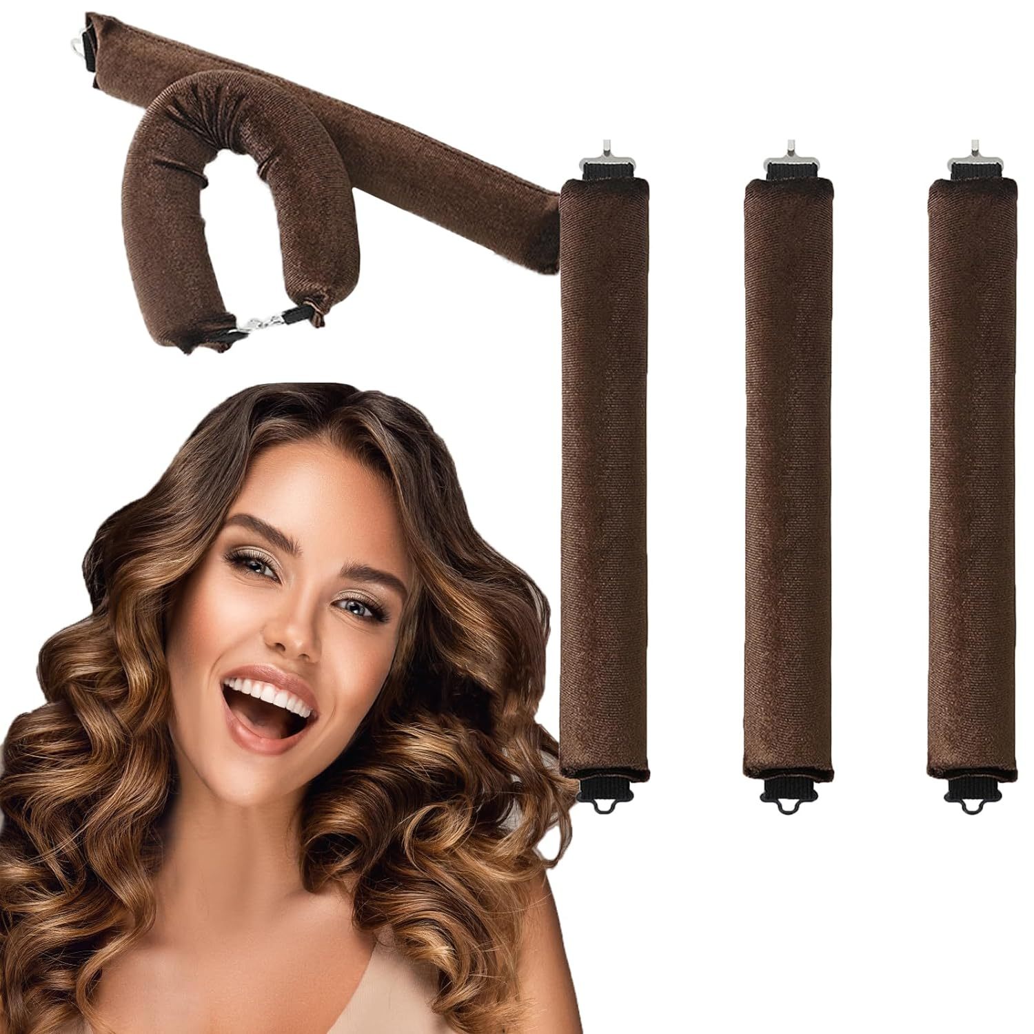 Heatless Hair Curler Flexi Rods With Hook Beauty