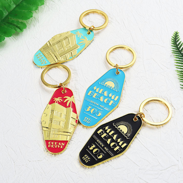 Gold-Plated Cartoon Enamel 3D Keychain 4