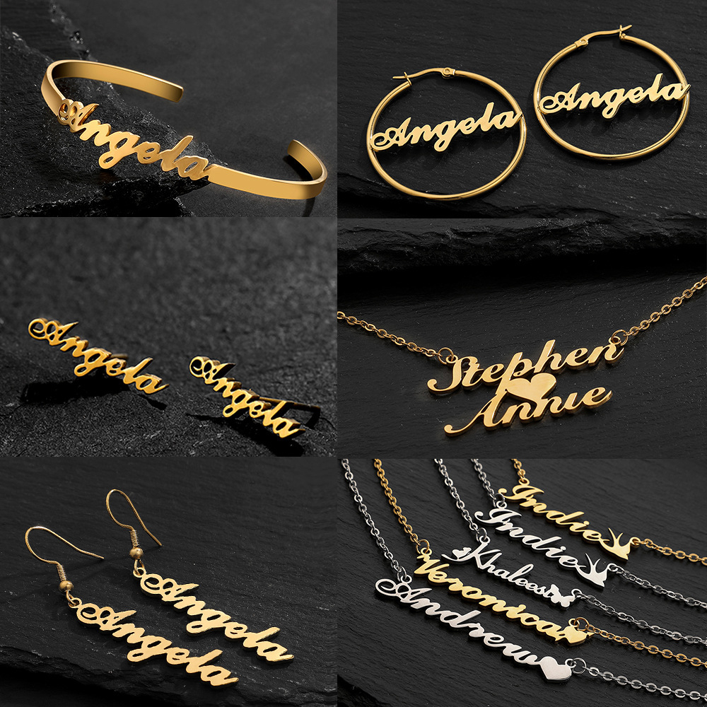 Personalized 18K Gold Plated Stainless Steel Necklace 3