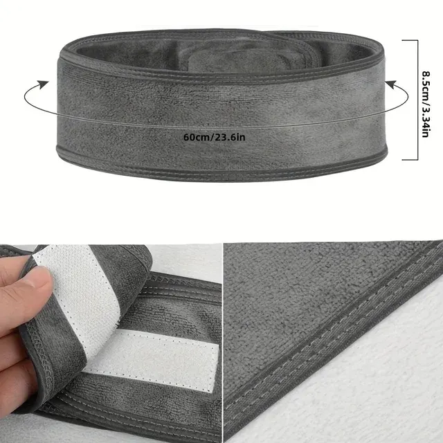 Verstellbares breites Stirnband für Damen 3