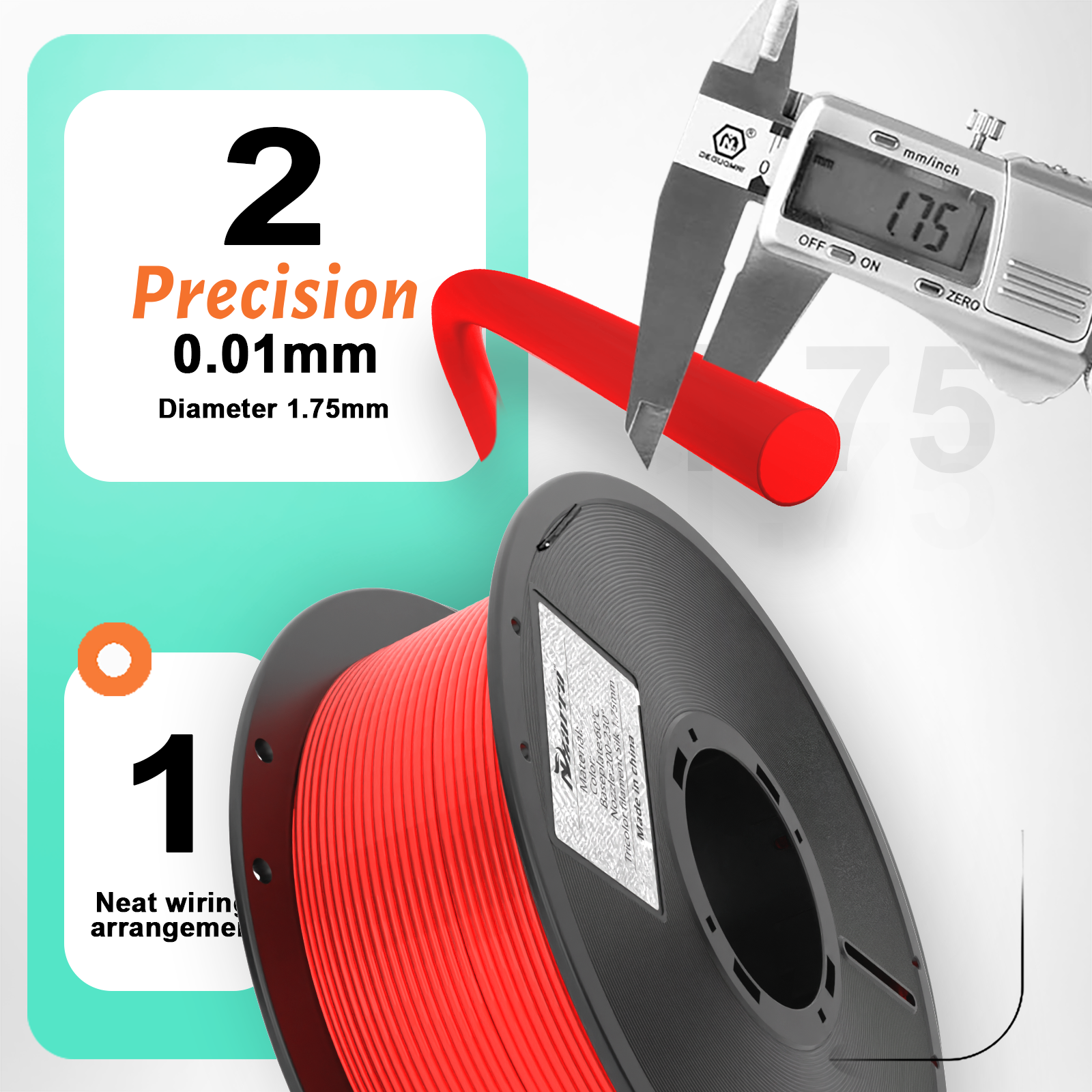 PLA 3D Printer Filament 1.75mm 1kg 4