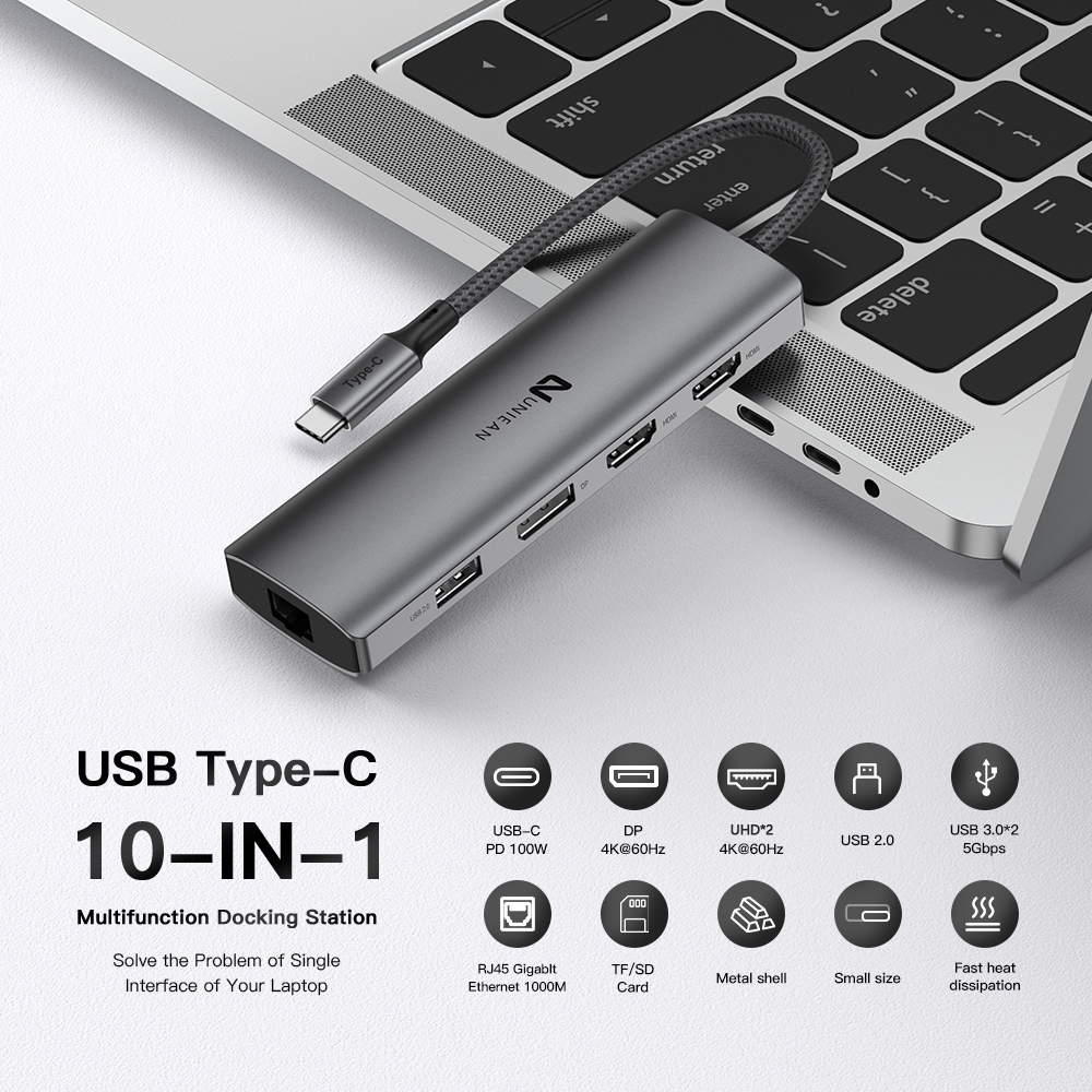 8-in-1 USB-C Hub with UHD Port 2