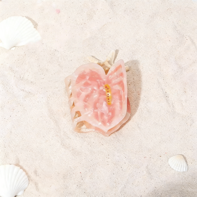 Hawaiian Flower Shell Hair Claw Clip 4