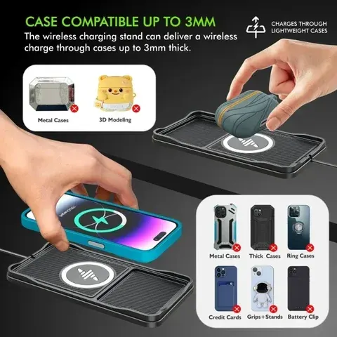 Kabelloses Ladepad mit USB-Kabel