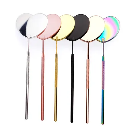 Heart-Shaped Stainless Steel Lash Mirror