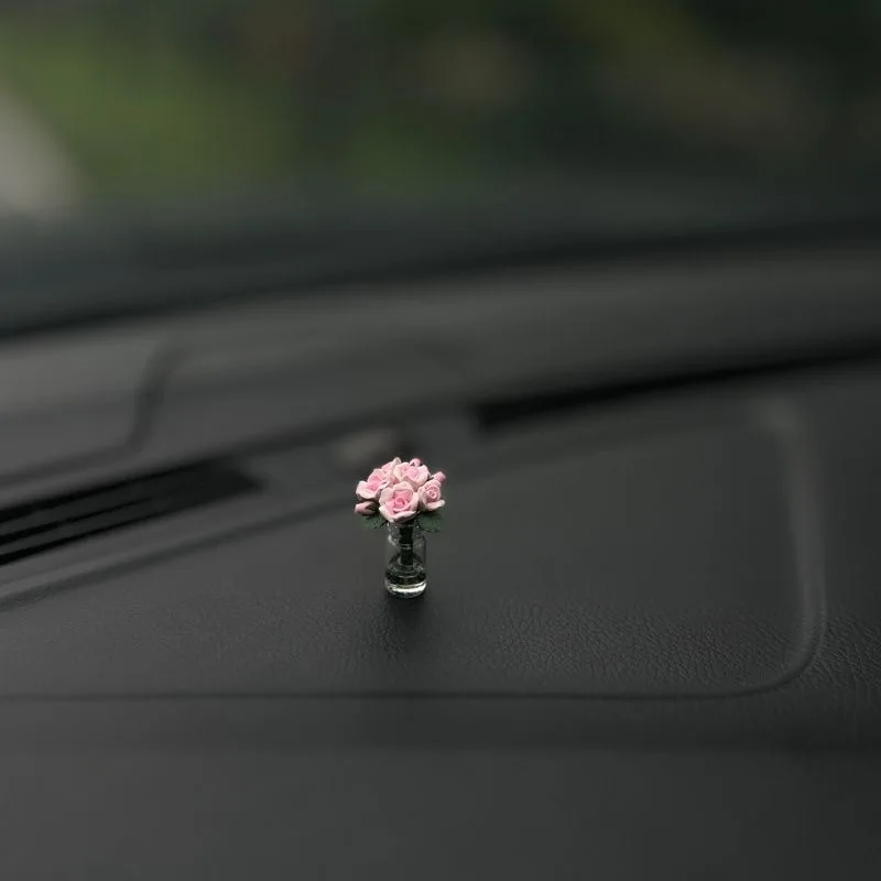 Nette Auto Innen Dekoration Mini Rose Sonnenblumen Vase 4